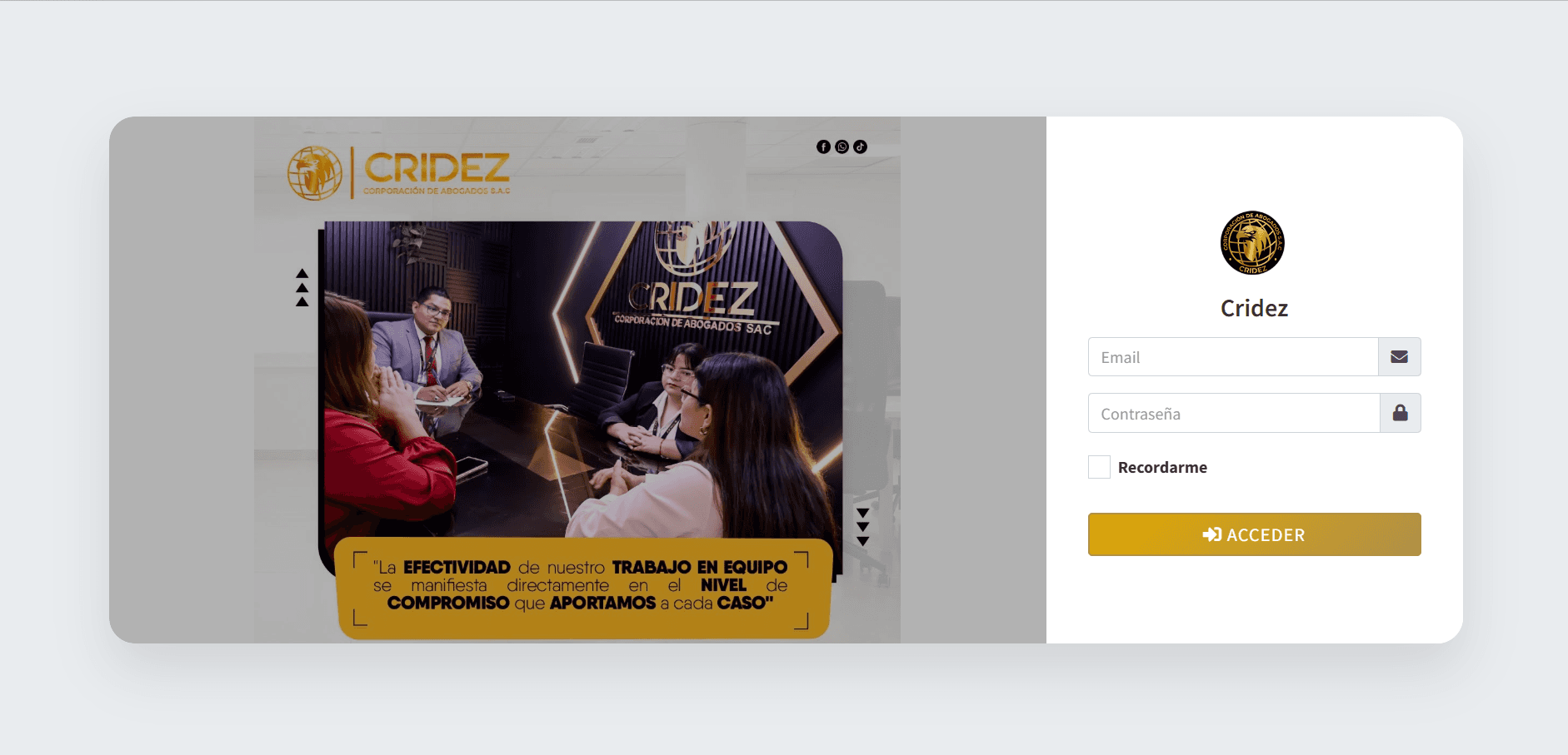 Cridez Panel Administrativo